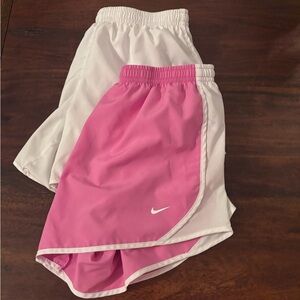 Nike White and pink Dri-FIT Shorts